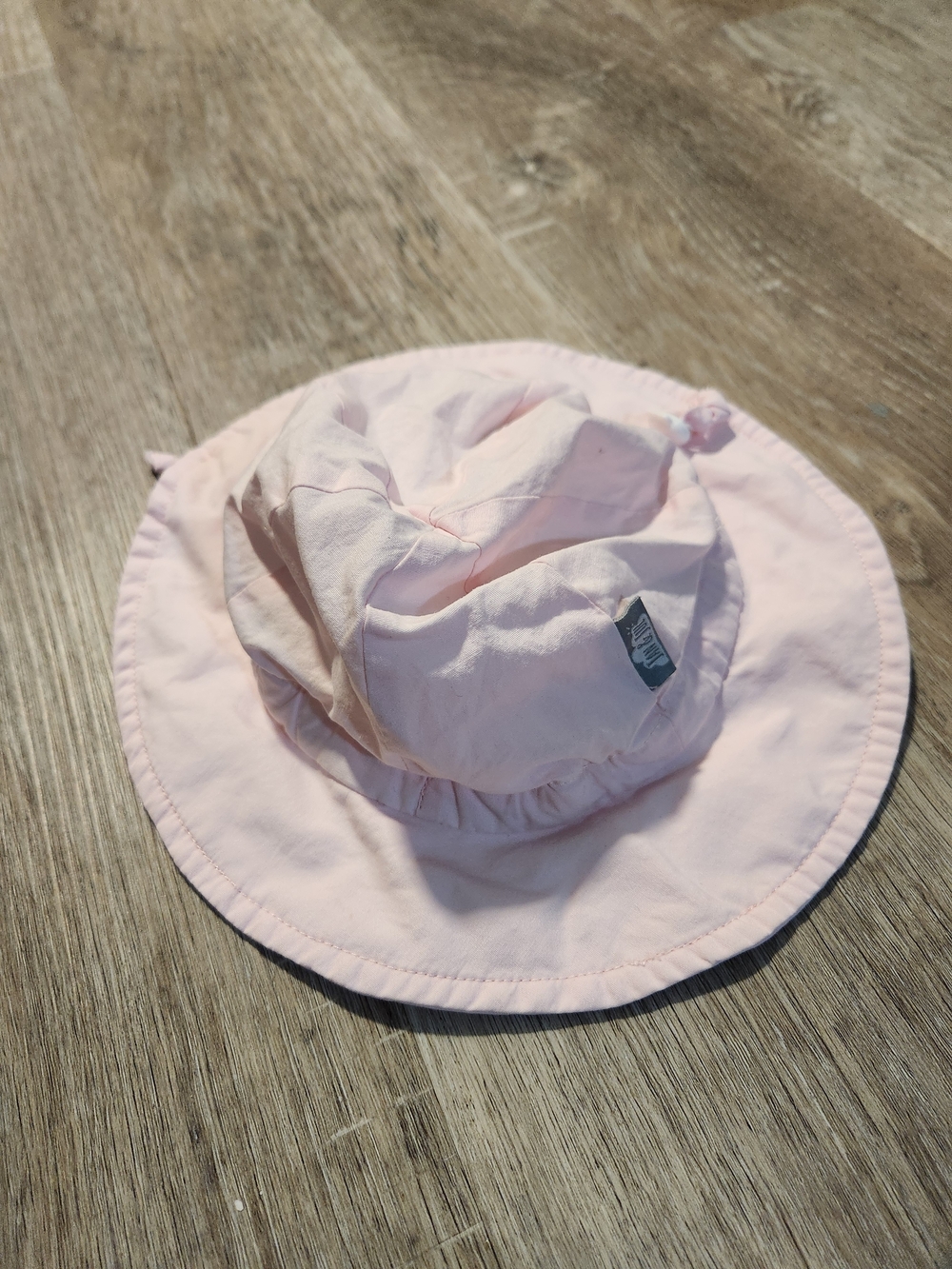 Light Pink Kids Sun Hat with Tag - Breathable Bucket Style